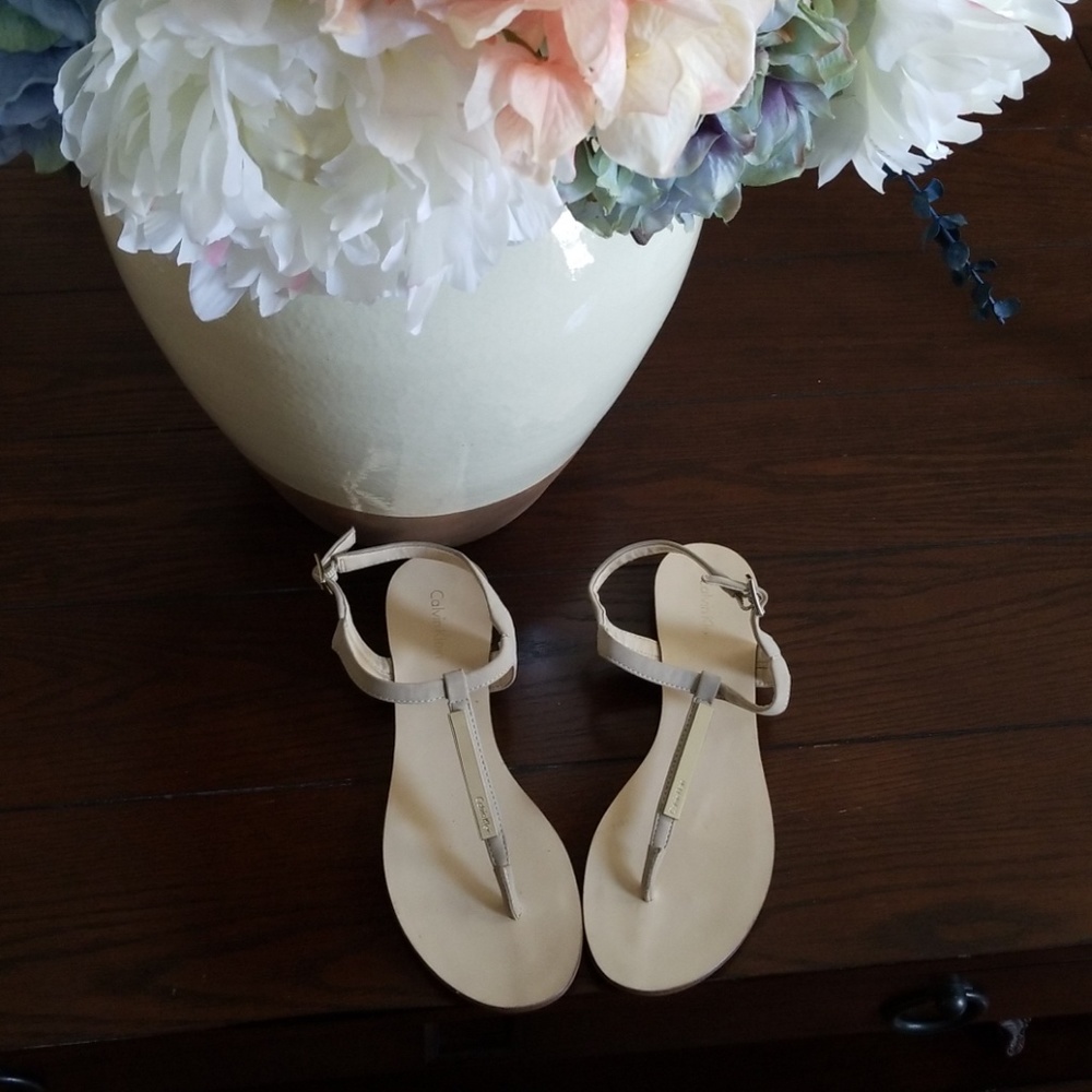 Calvon Klein flat sandals